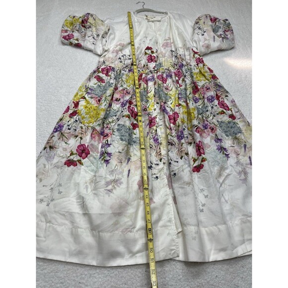 Anthropologie Let Me Be Midi Dress Long Sleeve V Neck Ivory Floral Preppy 3X NWT - Picture 4 of 15